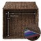 Casafield Rolling Filing Cabinet - Water Hyacinth File Organizer with Lid and Locking Wheels, Home Office Storage for Hanging Folders